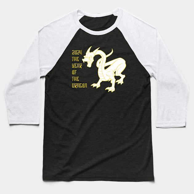 Year of the Dragon 2024 Baseball T-Shirt by Reading With Kids